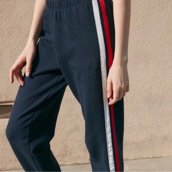 Brandy Melville Pants - John Galt Rosa Sweatpants navy with stripe